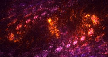 Soyut fraktal ışık arkaplanı 3 boyutlu oluşturuluyor