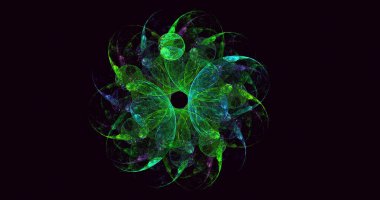 3B soyut renkli fraktal ışık arkaplanı oluşturma