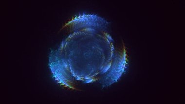 3B, soyut yuvarlak ışık arkaplanı oluşturma