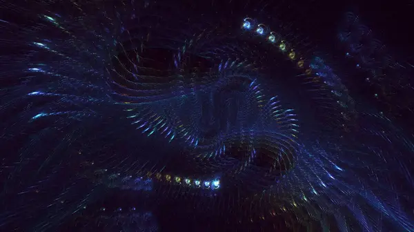 3B soyut renkli fraktal ışık arkaplanı oluşturma