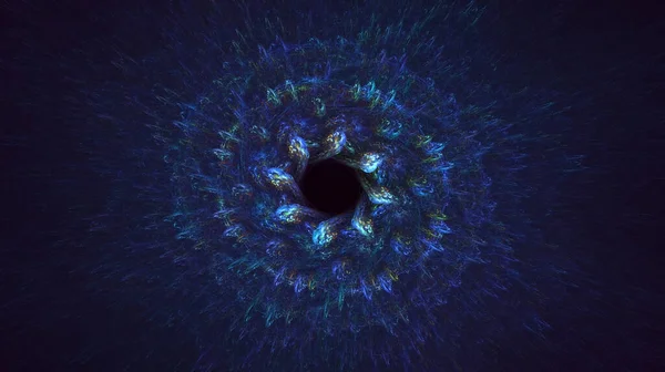 3Dレンダリング抽象的な丸い穴の光の背景 — ストック写真