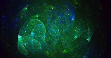 Soyut fraktal çokgen arkaplanı 3B biçimlendiriliyor 