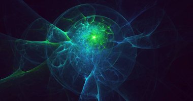 3B, soyut yuvarlak ışık arkaplanı oluşturma