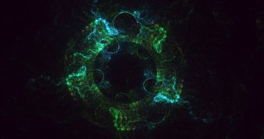 3B, soyut yuvarlak ışık arkaplanı oluşturma