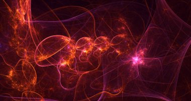 3B soyut renkli fraktal ışık arkaplanı oluşturma