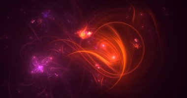 3B soyut renkli fraktal ışık arkaplanı oluşturma