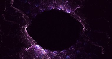 Soyut fraktal ışık arkaplanı 3 boyutlu oluşturuluyor