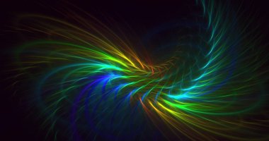 Soyut fraktal ışık arkaplanı 3 boyutlu oluşturuluyor