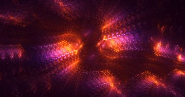 Soyut fraktal ışık arkaplanı 3 boyutlu oluşturuluyor