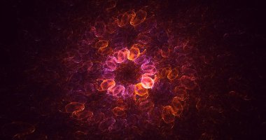 Soyut çok renkli fraktal ışık arkaplanı 3B görüntüleme