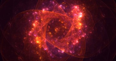 Soyut çok renkli fraktal ışık arkaplanı 3B görüntüleme