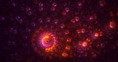 3B, soyut yuvarlak ışık arkaplanı oluşturma