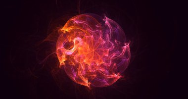 Soyut fraktal iş arkaplanı 3 boyutlu oluşturuluyor