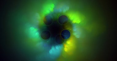 3B, soyut fantezi ışık fraktal arkaplanı oluşturma