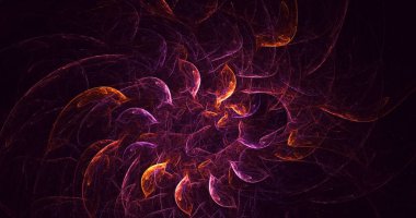3D görüntüleme teknolojisi soyut fraktal arkaplan