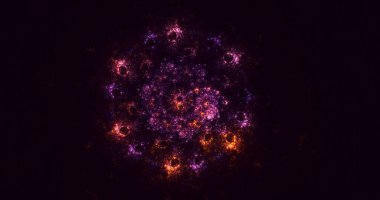 3D görüntüleme teknolojisi soyut fraktal arkaplan