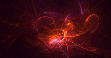 3D görüntüleme teknolojisi soyut fraktal arkaplan