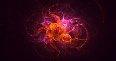 3D görüntüleme teknolojisi soyut fraktal arkaplan