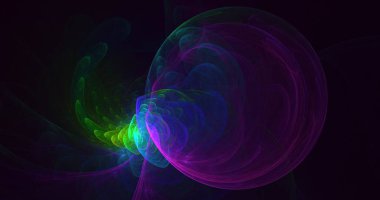 3D görüntüleme teknolojisi soyut fraktal arkaplan