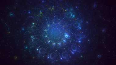 3B, soyut yuvarlak ışık arkaplanı oluşturma