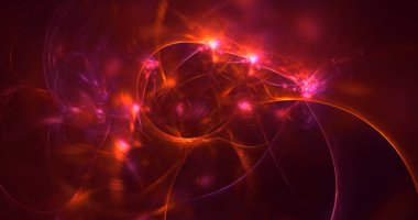 3B soyut renkli fraktal ışık arkaplanı oluşturma