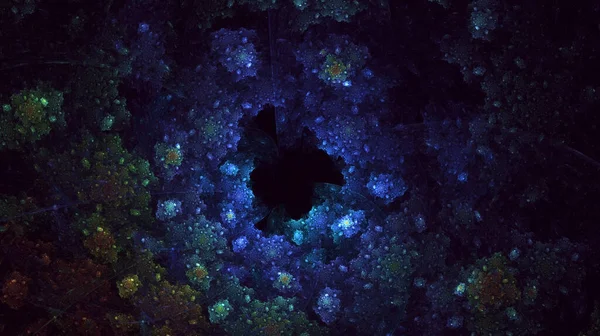 3B soyut renkli fraktal ışık arkaplanı oluşturma