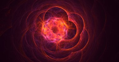 Soyut fraktal çokgen arkaplanı 3B biçimlendiriliyor 