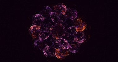 Soyut fraktal çokgen arkaplanı 3B biçimlendiriliyor 