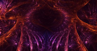 3D görüntüleme teknolojisi soyut fraktal arkaplan