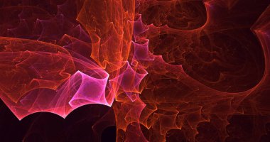 3D görüntüleme teknolojisi soyut fraktal arkaplan