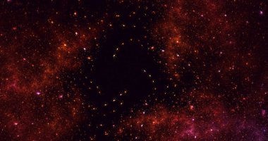 3D görüntüleme teknolojisi soyut fraktal arkaplan