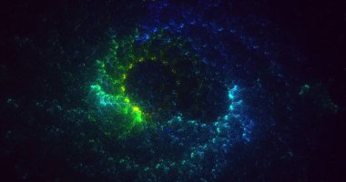 3D görüntüleme teknolojisi soyut fraktal arkaplan