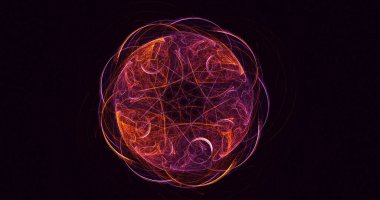 3D görüntüleme teknolojisi soyut fraktal arkaplan