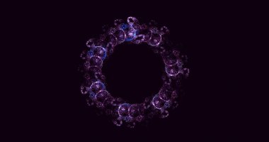 Soyut fraktal ışık arkaplanı 3 boyutlu oluşturuluyor