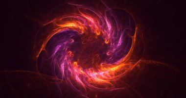 3B soyut renkli fraktal ışık arkaplanı oluşturma