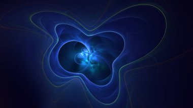 3D görüntüleme teknolojisi soyut fraktal arkaplan