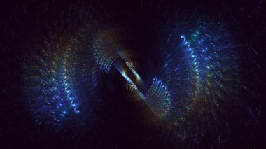 3D görüntüleme teknolojisi soyut fraktal arkaplan