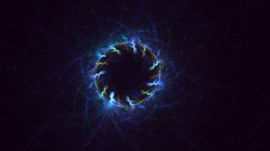 3D görüntüleme teknolojisi soyut fraktal arkaplan