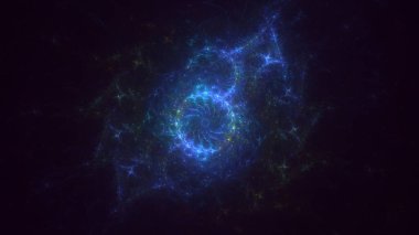 3D görüntüleme teknolojisi soyut fraktal arkaplan