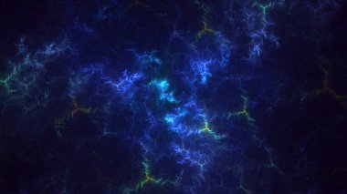 3B soyut viral şekil fraktal arkaplan oluşturma