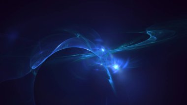 3B soyut viral şekil fraktal arkaplan oluşturma