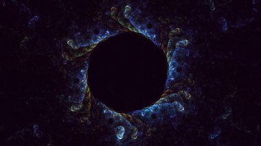 3B soyut viral şekil fraktal arkaplan oluşturma