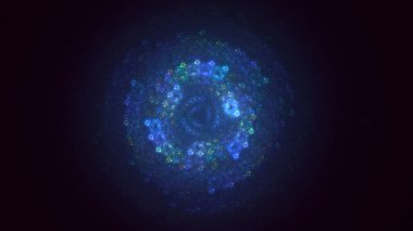 3B soyut viral şekil fraktal arkaplan oluşturma