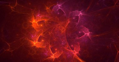 3B soyut renkli fraktal ışık arkaplanı oluşturma