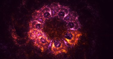 3B, soyut yuvarlak ışık arkaplanı oluşturma