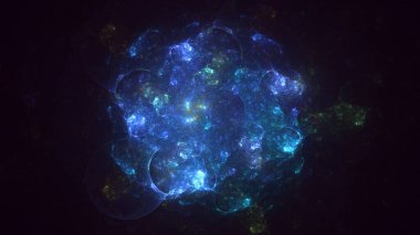 3B soyut renkli fraktal ışık arkaplanı oluşturma