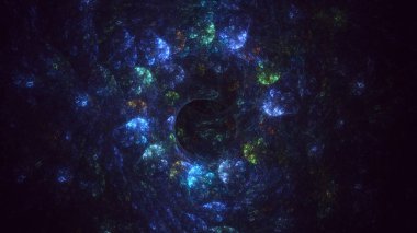 3B soyut yuvarlak ışık arkaplanı oluşturma