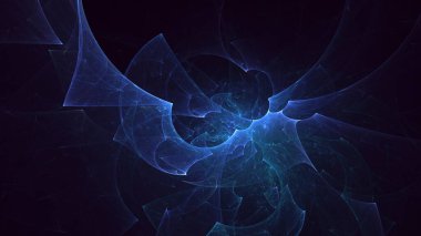 3B soyut renkli fraktal ışık arkaplanı oluşturma