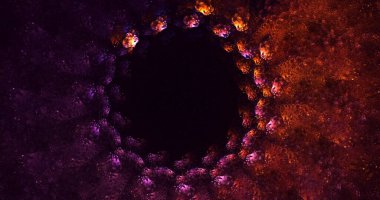 Soyut fraktal ışık arkaplanı 3 boyutlu oluşturuluyor