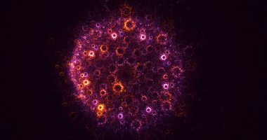Soyut fraktal ışık arkaplanı 3 boyutlu oluşturuluyor